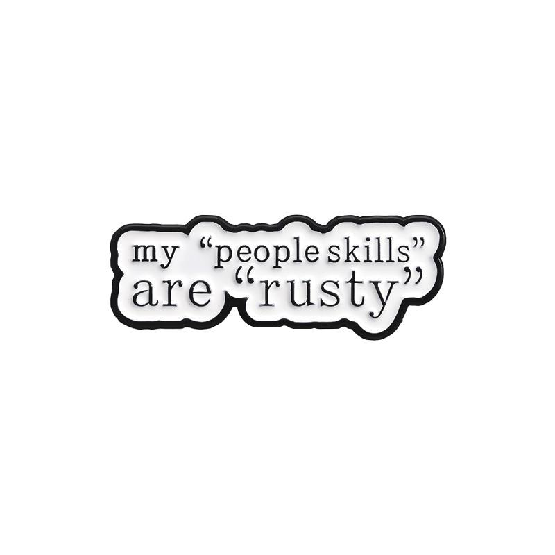 

Geometric Creative Unique Dialogue Box Badge With Fun Quirky Lettering For Stylish Accessories QHXZ520