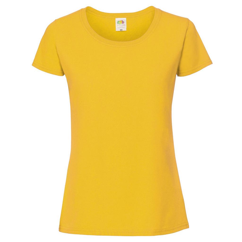 FRUIT OF THE LOOM Ringgesponnenes Premium-T-Shirt mit Passform für Damen/Damen