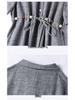 Elegant Summer Linen A-line Dress for Women - Fried Color Lapel, Lyocell Belted, Shirt Style