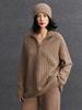 Soft Cashmere Women's Loose Half-Zip Pullover Knit Sweater - Autumn/Winter 2026 Collection