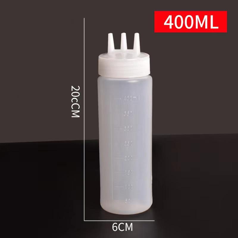 Graduated Squeeze Bottle for Sauces and Dressings - Pointed Tip for Precision
