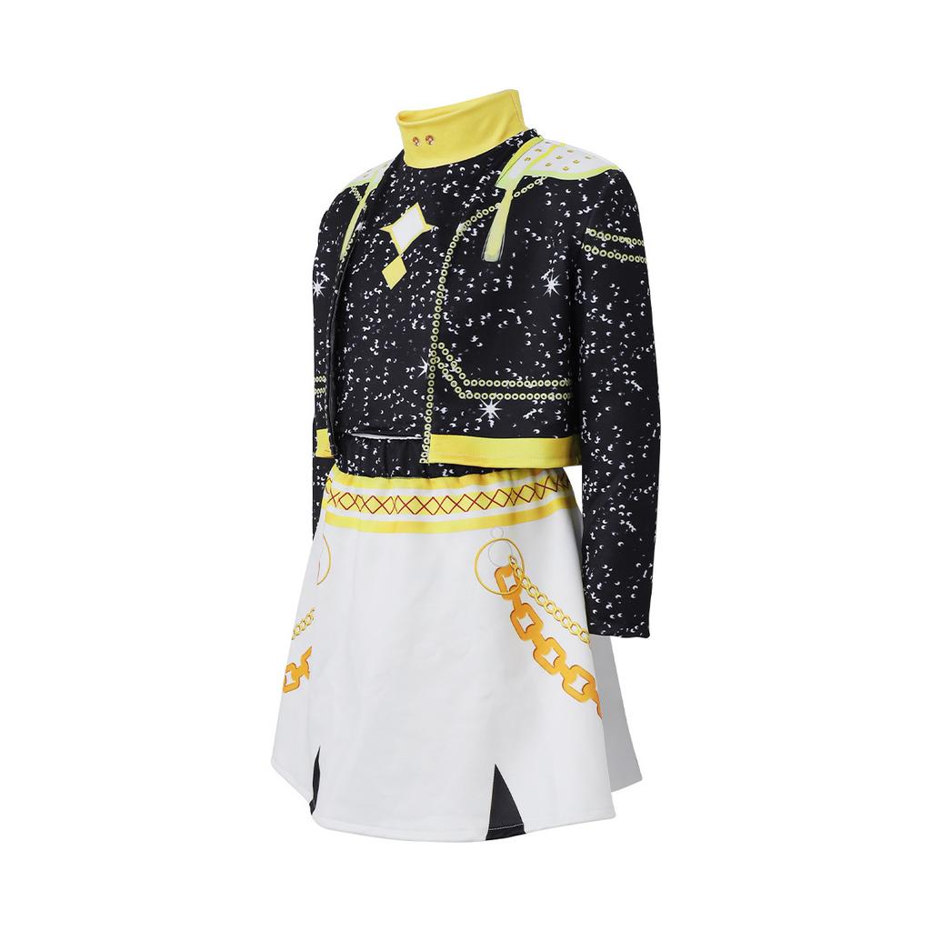 K POP Demon Hunters Cosplay Kostymer Barn Svart Gull Trykt High-end Scene Halloween Stjerne Opptredenskostymer