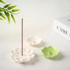 Zen Lotus Ceramic Incense Burner - Creative Desktop Tray for Home and Tea Ceremony