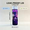1PC Dark Neon Kpop Girl Live Stage Scene 750ml Color Plastic Water Bottle Leakproof Flip Straw Lid For Sports Office Home Use