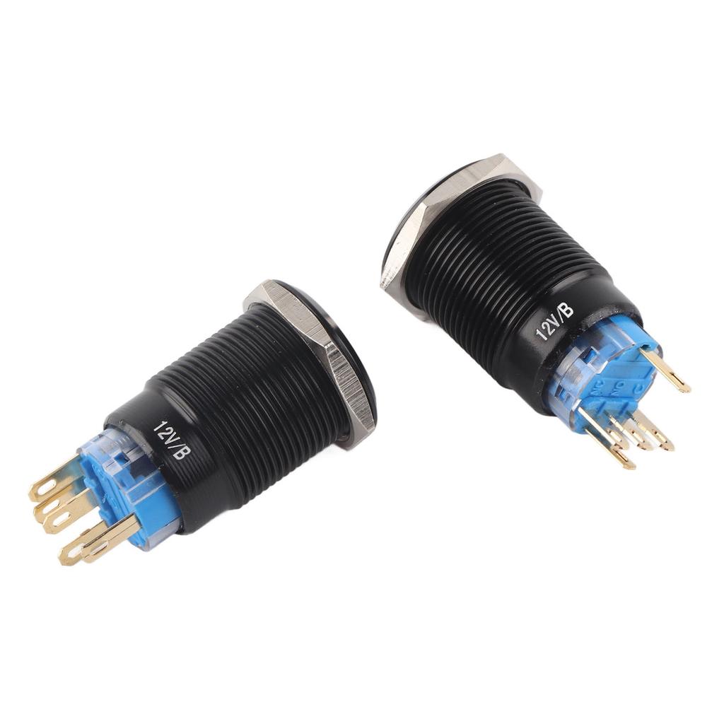 12V Waterproof Car Engine Start Push Button Switch Ignition Starter Black Zinc Aluminium Alloy