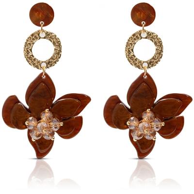 Fashion Flower Drop Earrings Geometric Pendant Earring Multifuntional Ear Jewelry Plastic/Resin for Various Occasion
