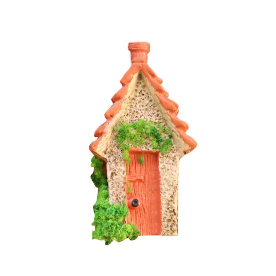 Mini Cartoon House Figurine Miniature Road Sign Chair Stone Letter Box Mushroom Statue House Micro Landscape Fairy Garden Decoration