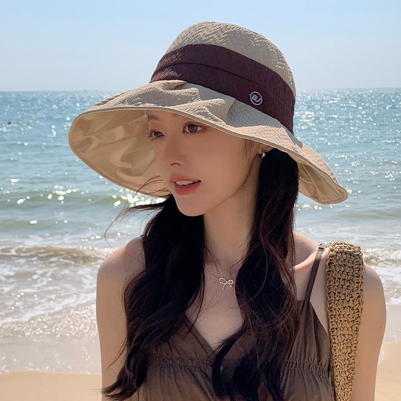 Korean New Hat Summer Seaside Protection Ultraviolet Sun Hat Women's High End Sun Protection Sun Hat
