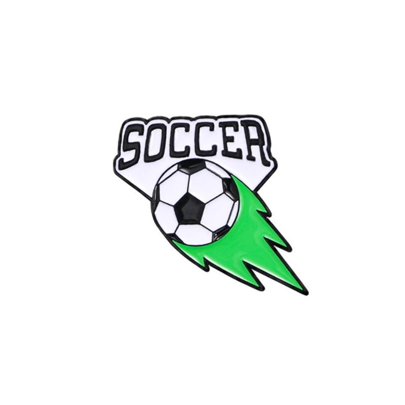8PCS Elegant Soccer Themed Brooches Zinc Alloy Safety Corsage Pin Souvenir Perfect For Gifting And Event