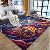 Tappeto con Motivo Calcio FC Barcelona, Tappetino Interno/Esterno, per Picnic, Sala Giochi, Camera da Letto, Ufficio, Soggiorno, Tappeto Decorazione Casa, Regalo di Compleanno
