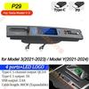 4in1 Center Console USB Hub Compatible for Tesla Model 3 Model Y Accessories 2025-2025 Fast Charge with Retractable Cable