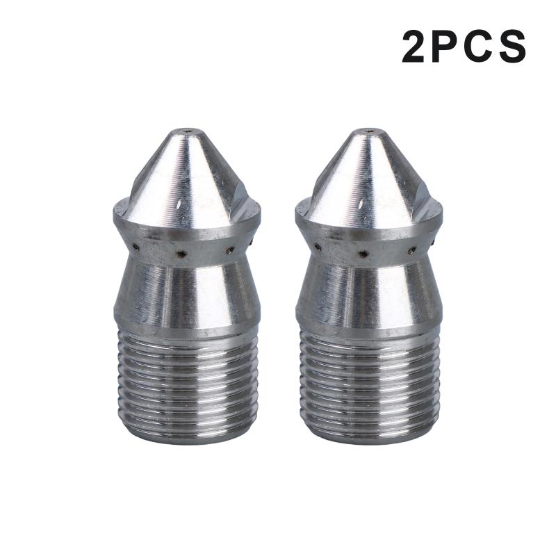 Rear Hole Cleaning Nozzle, Pressure Washer, Drain Sewer, Pipe Spray Nozzle, Rotary Clearning Nozzle, 3/8 "