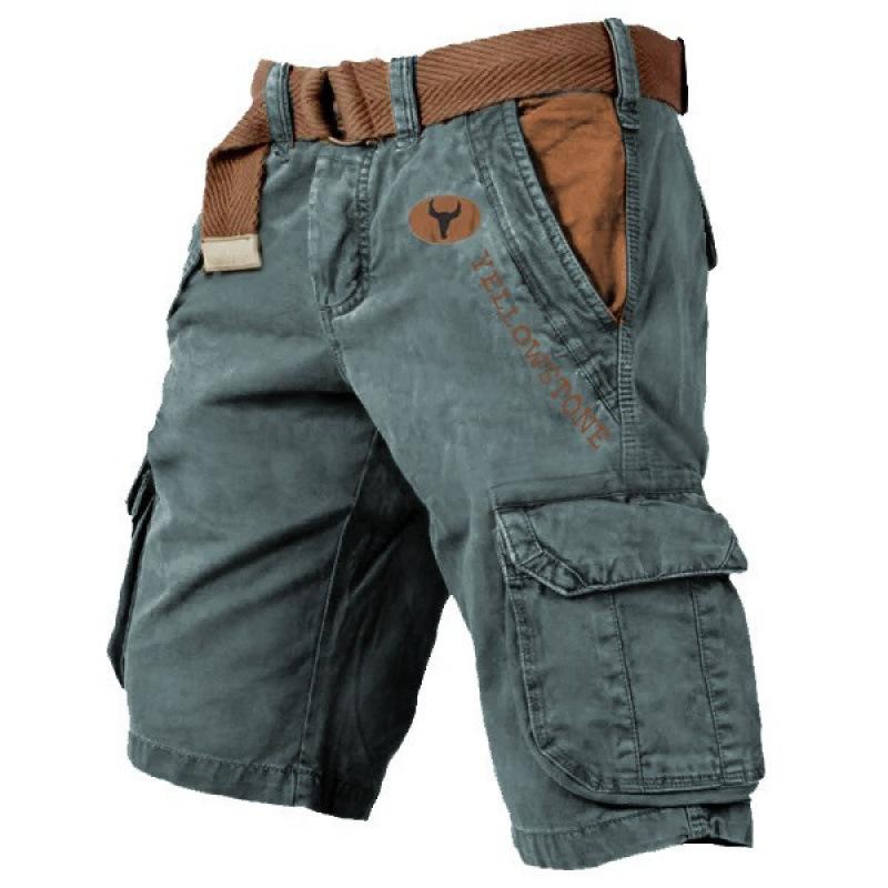 MY OWN STYLE Heren Cargo Shorts Print Meerdere Zakken Knielengte Casual Outdoor Tactische Wandelshorts L