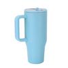 Custom Logo 40oz Stainless Steel Vacuum Insulated Travel Car Beer Coffee Mug Cup Double Walled Tumbler With Flip Straw Handle