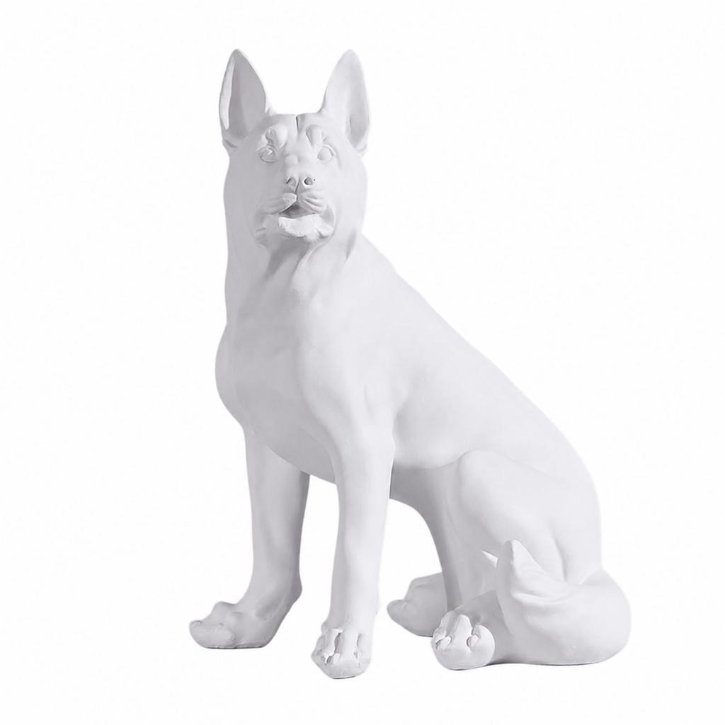 Realistic Dog Statue Versatile Animal Figurine Unique for Mantel, Reading Corner