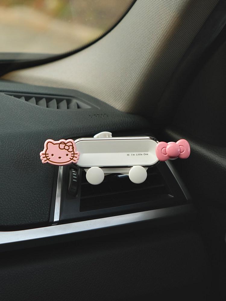 Bowknot Kitten Car Phone Holder: Multi-functional Air Vent Stand for Easy One-Hand Use