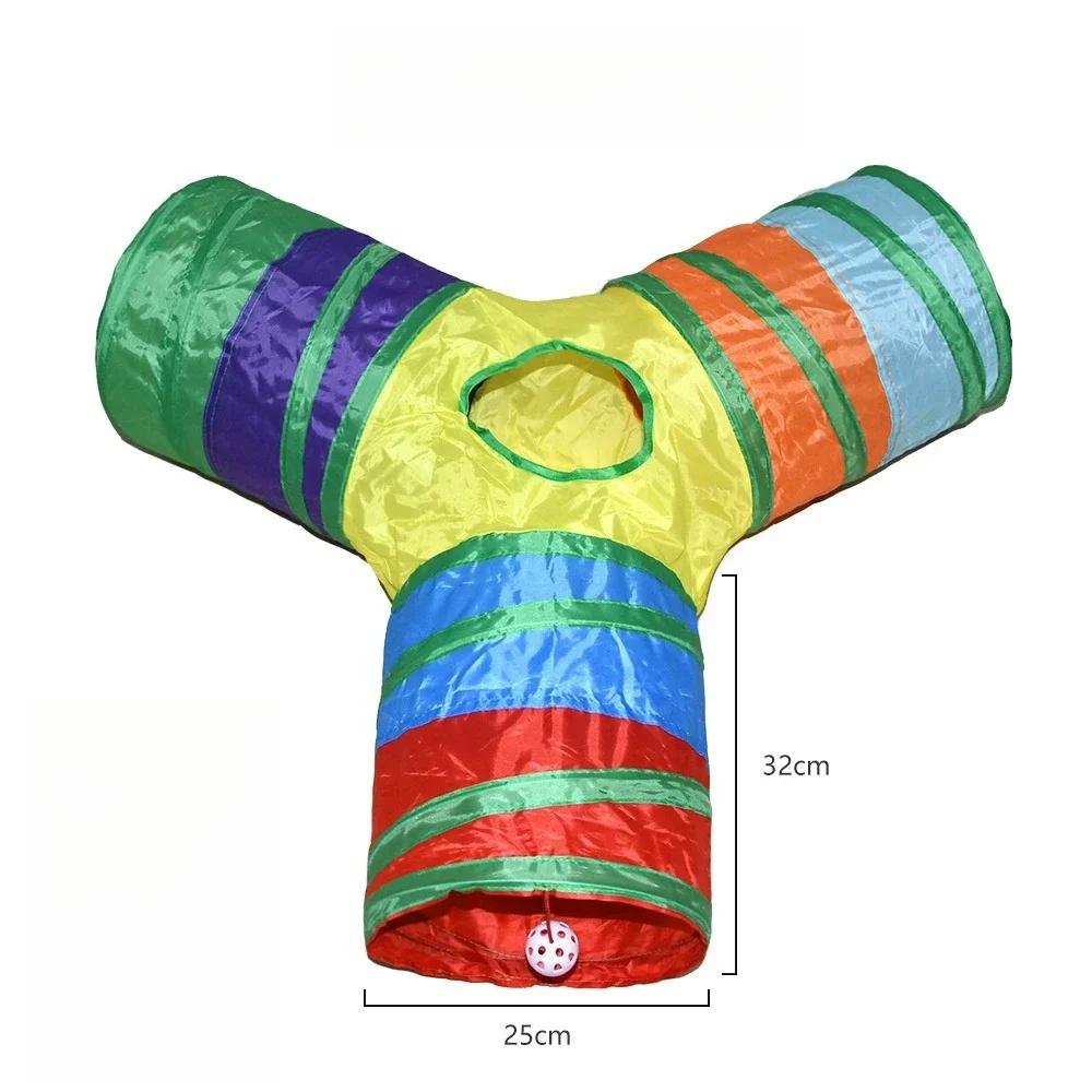 Pet Cat Tunnel Toy Foldable-Kitty Interactive Fun Training Play Tube Boredom Buster for Kittens Puppies Rabbits Pet Accessories