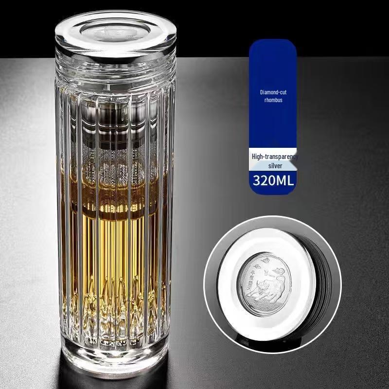 Yisijia Diamond Double-Wall Tea Infuser Mug