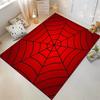 Red Spider Web Pattern Design Rug - Non-slip Rug Suitable for Living Room and Bedroom Sofas.