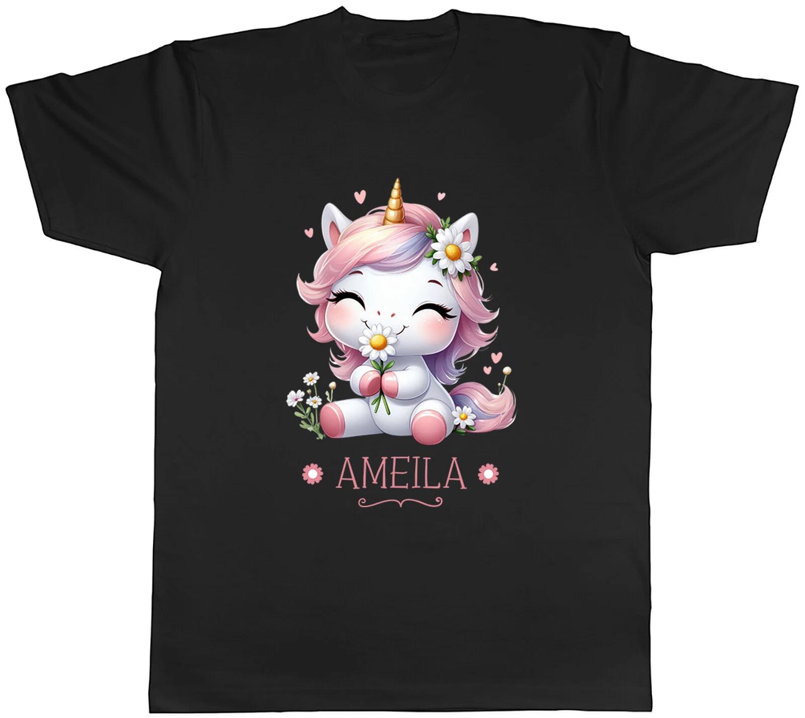 Personalised Daisy Flower Unicorn Mens T-Shirtest Animal Floral Tee Gift XXL