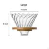 Glass Coffee Filter Holder Dripper for Office Restaurant Hiking Small