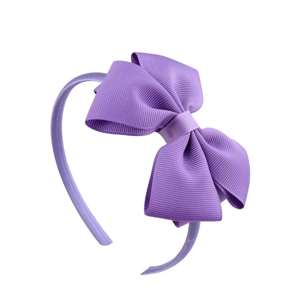 4'' Boutique Tiara Satin Kids Hair Accessories Ribbon Headbands Bow Hairband Headwear Hair Hoop