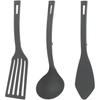 Nagao Simply Kitchen Tool and Made In Japan Set Spatula, Ladle, Spatula, Black,
