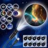 USB Powered LED Galaxy Projector 10 Replaceable Lamp Sheets Atmosphere Light  Bedroom Ceiling