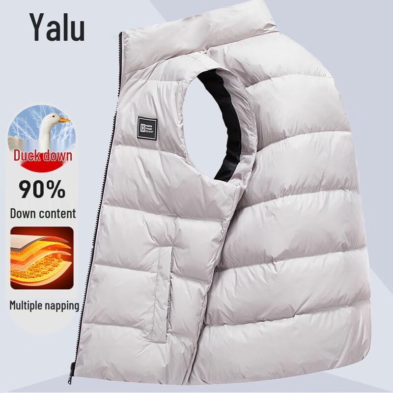 Yalu Unisex Uni Stehkragen Kurze Daunenweste