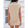 Women's Two-piece Dress Set, Summer Sleeveless Half Zipper Sports Hoodie, Sports Short Skirt Set