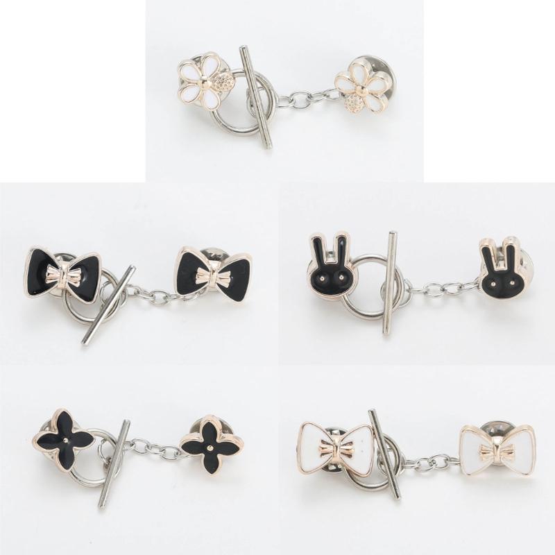 10PCS Metal Cardigan Clip Pullover Clip No Sewing Sweater Shawl Cardigan Clips Brooch Pin Safety Pins for Women Girls