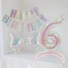 2 digital colorful transparent bow balloons for graduation, wedding, baby shower, anniversary, and birthday party decoration