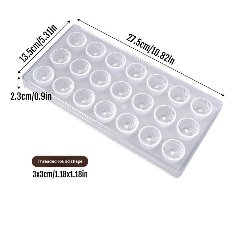 Professionelle Kunststoff-Schokoladenform Transparent Handgemacht Kugel Schokoladenwerkzeuge DIY Kuchenform Dessert Pudding
