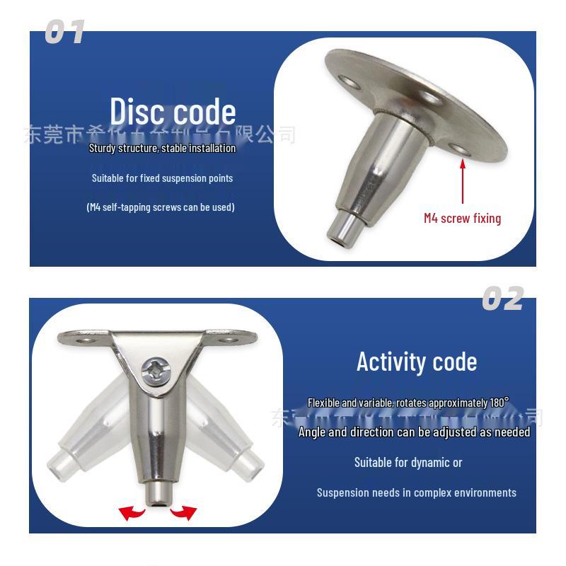 LED Panel Light Hanging Kit - Stainless Steel Cable and Ceiling Mount Plate