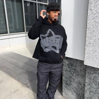 European and American Y2K Loose Foam Printed Hip-hop Men's and Women's Hooded Pullover