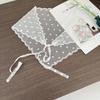 Fashion Lace Hair Scarf Wraps Women Retro White Lace Floral Triangle Headscarf Hat Travel Photo Headband Hair Accessories