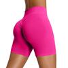 Women's Fashion Solid Color  High Waist Peach Hip Lifting Sports Shorts Tight Yoga Shorts
