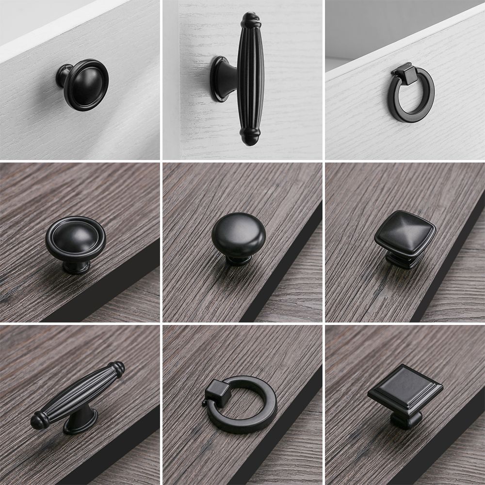 Hardware Mode Vielfalt Stil Kommode Möbel Schwarze Serie Türgriff Schubladengriff Schrankgriffe Kleiderschrankgriffe