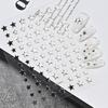 6Pcs Y2K Irregular Star Manicure Decals Waterproof Letters Nail Decorations  DIY Manicure