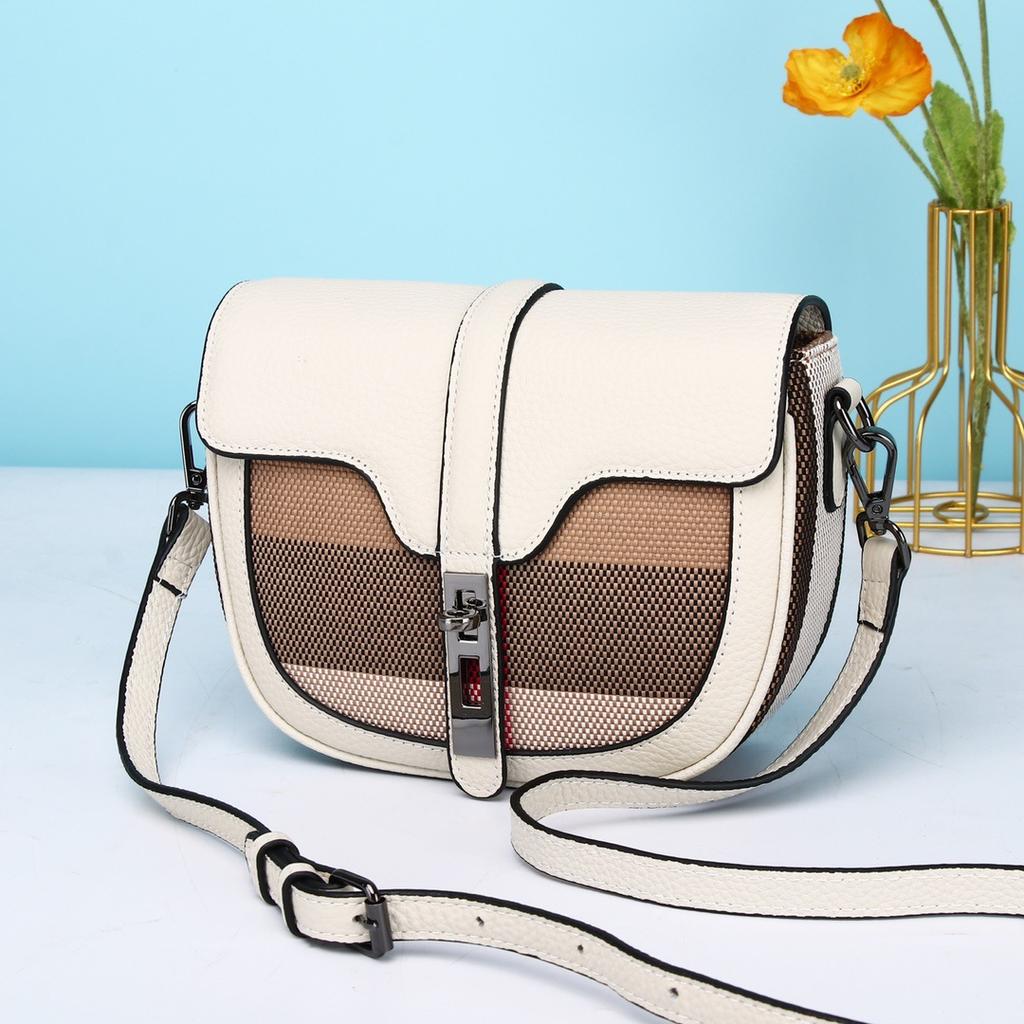 New Lady Shoulder Bags Fashion Handheld Bag Retro Korean Style Checkered Saddle Bag Trend Leisure Versatile Crossbody Bags