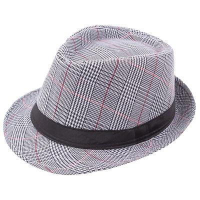 Unisex Trilby Gangster Cap Beach Sun Straw Hat Band Sunhat