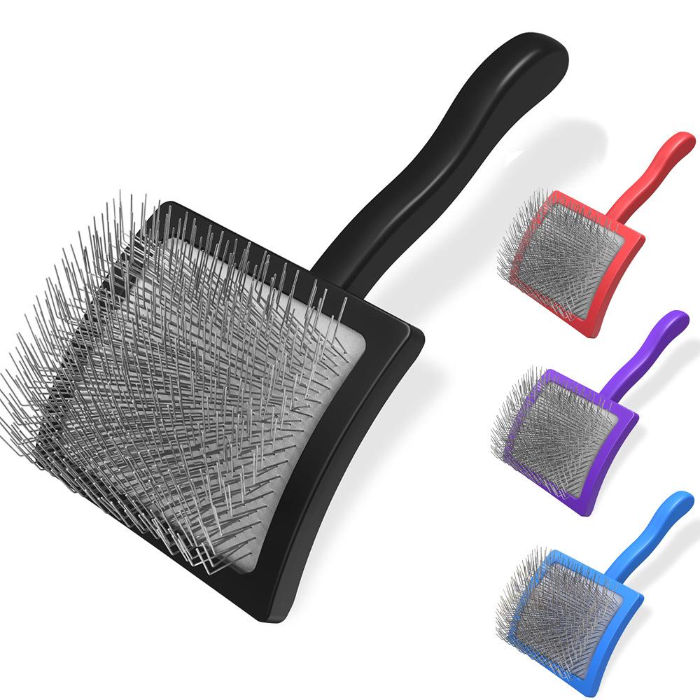 Large Medium Dog Grooming Brush Steel Pin Slicker Comb Pet Hair Removal Tool for Shedding and Matting Control with Comfortable Handle
