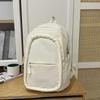 Solid Color Small Backpack Retro Student Schoolbag