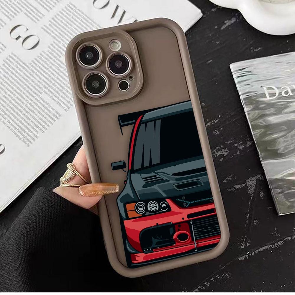 Carton Sports Car JDM Drift Phone Case For Samsung A13 A15 A16 A17 A22 A23 A25 A32 A33 A35 A51 A52 A53 A54 A55 A71 A72 Cover