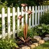 Rustproof Calla Lilies Wind Chime Stake For Patios Garden Decoration Landscape Enhancement Measuring 75cm Height