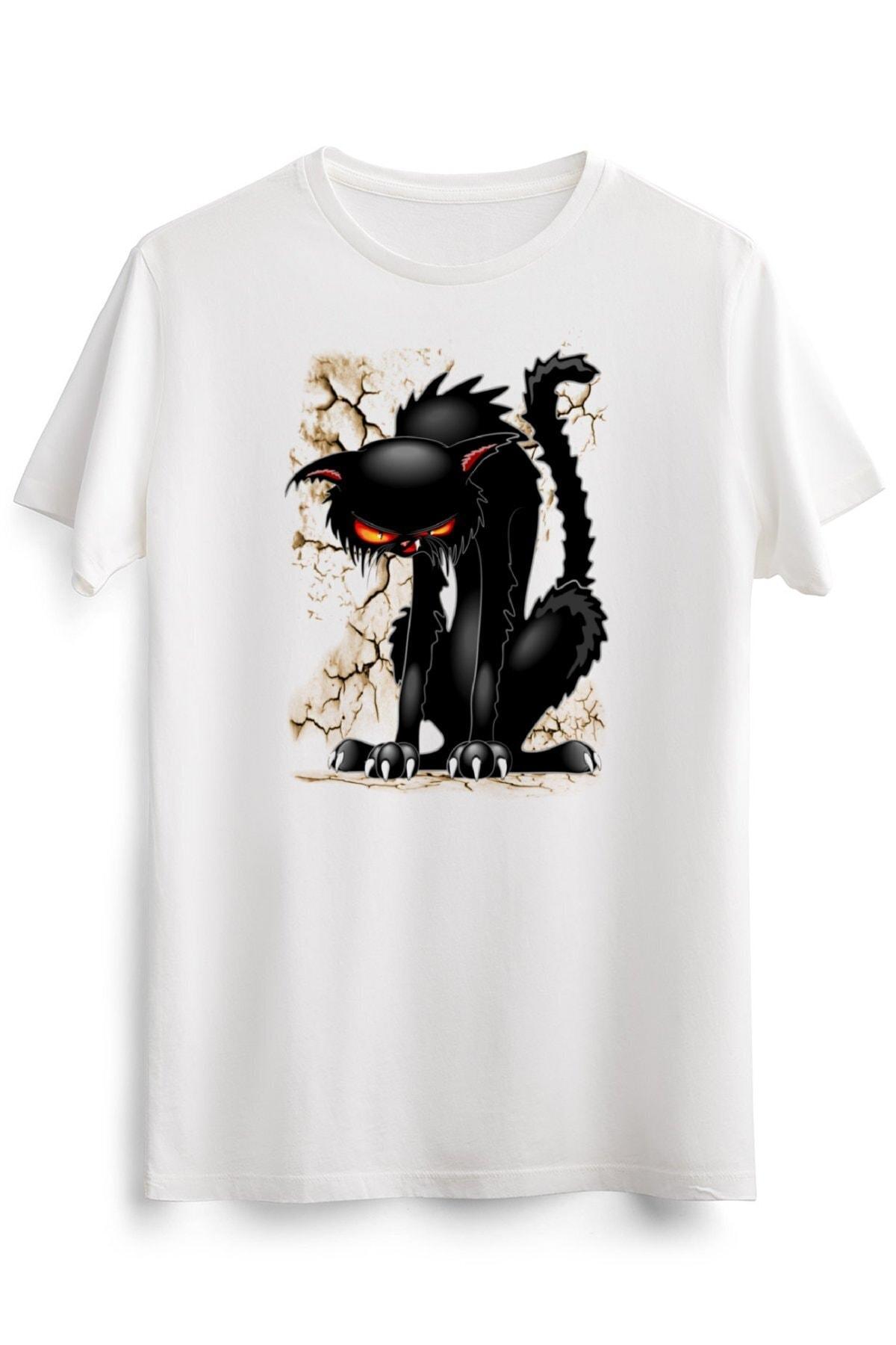

Erkek Beyaz Black Cat Evil Angry Funny Character