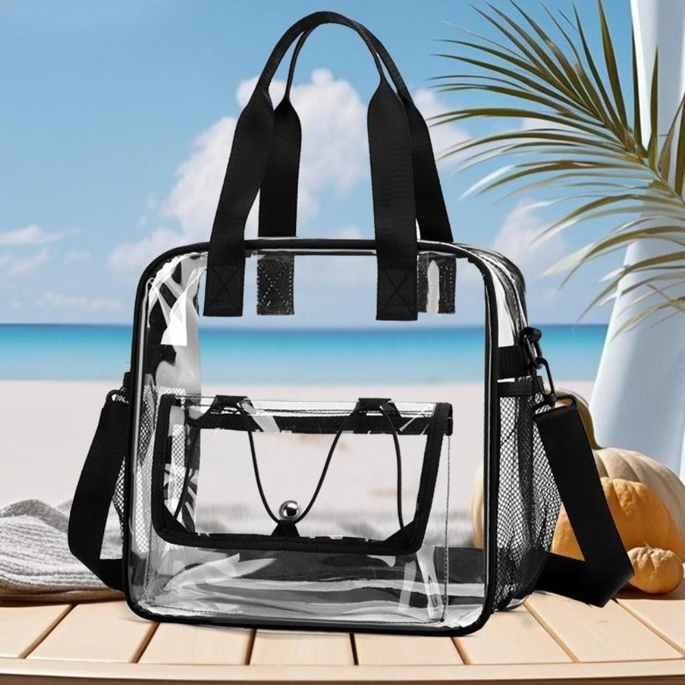 PVC Transparent Crossbody Bag Large Capacity Beach Swimming Bag Water-sprinkling Festival