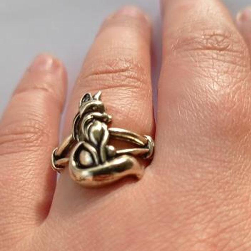 Heißer Verkauf Kreativer Zinklegierung Farbe Alter Fuchs Kupferring Herren Damen Ring Partnerringe Herren Bijouterie Damen Hochzeit