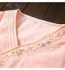 Women's Embroidered Loose Cotton Linen Blouse Cardigan - Tie-Up Spring/Summer Top
