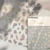 Gold Stamped Blooming Red Peony 3D Self-Adhesive Nail Art Stickers Lily Magnolia Camellia Daisy Rose Manicure Decals